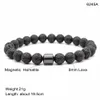 Hématite magnétique noire Bracelet de brins de perles de pierre naturelle Bracelet de perles de turquoise d'oeil de tigre de lave bracelets femmes hommes bijoux de mode volonté et cadeau de sable