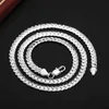 45-60CM 925 Sterling Silver 6mm largeur Fine Collier Chaîne Pour Femme Hommes Mode Mariage Fiançailles Bijoux