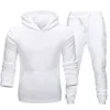 Mannen Mode Nieuwe Collectie Heren Dikke Set Trainingspakken Hoodies Sweatshirt + Broek met Fluwelen Running Sports Set Lange mouwen en broeken E