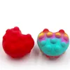 Spremere Fidget Balls Heart Balls Tie Dye Push Bubble Toys Stress Ball Ball di San Valentino Regali Mano Grip Polso Rafforzio Adulto Bambini per bambini
