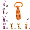 Colliers pour animaux de compagnie Chien Chat Noeuds papillon Halloween Chien Pendentifs personnalisés Crâne Pumokin Imprimé Fournitures de vêtements pour animaux de compagnie Sangle de cou réglable GGE2092