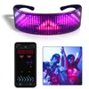 Oryginalne Cyberpunk Magic Bluetooth Glowling LED okulary aplikacji Kontrola tarcza Luminous okulary USB ładunek DIY Szybki lampa lamowa lśnienie 8755213