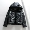 Winter Jacket Women Tick Wram PU Leather Parkas Women Coat Streetwear Punk Black Hooded Parkas Korean Winter Coats T200114