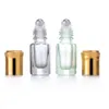 3 ml coloré octogonal verre rouleau bouteilles huile essentielle Massage Roll-on bouteille flacons voyage cosmétique parfum conteneurs