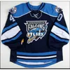 Homens de verdade, bordado completo 2008-09 Devan Dubnyk Springfield Falcons Game Wast Hockey Jersey ou personalizado qualquer nome ou número de camisa de hóquei