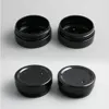 24 x 50g Travel Empty Black Pet Skin Care Cream Jar With Metal Lids with Insert 5/3oz Cosmetic Container Thread size 67mm