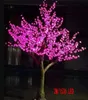 LED Cherry Blossom Tree Christmas Decorations Bruiloft Tuin Vakantielicht Vierkante Decor Outdoor Indoor Lights Waterdicht H: 2m Pink