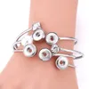 Charm Bracelets 2022 EST Snap Bracelet Fit 12mm 버튼 보석 실제 스테인레스 스틸 커프 Crystal Unisex DIY GIFTS4861024