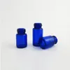 30PCs Blue Glass Dropper Flaskor med Svart Cap Essential Oil Perfume E flytande provflaska 2ml 3ml aromaterapi