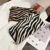 Women's Fashion Wallet Rectangle Long Zippered Handhold with Zebra print Money Clip Card Holder purse