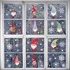God jul dekoration för hemfönster klistermärken julklistermärken glas noel 2020 ornament xmas vägg klistermärke väggdekaler dekoration
