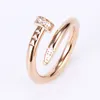 Designer Screw Ring Luxury Jewelry Midi Rings For Women Men Titanium Steel GoldPlated Process Fashion Accessories Never Fade8729090