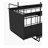 Storage Holders & Racks Stackable Cabinet OrganizerSliding Basket 2-Tier Under Sink Storage Drawer Pull Out Shelf for Kitchen Bathroom Office Black