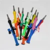 10mm Silicone Nectar Hookahs with GR2 Titanium Tips Nail Silicon Bong Rig Concentrate Oil Pipes mini dab straw pipe pen