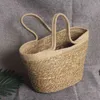 Shoppingkassar Sommarvävt Tote Handgjorda Virkade Straw Kvinnor Strand Shoulder Messenger Holiday 220303