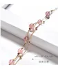 925 Sterling Silver Strawberry Quartz Perles Bracelets Pour Femmes Rose Cristal Bracelets Mode Fine Jewelry