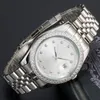 メンズダイヤモンドレディの時計自動機械的運動腕時計フルステンレススチール水泳腕時計スーパー照明サファイアガラスモントトデラックス36-41mm