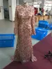 2021 Rose Gold Prom Dress Mermaid Formal Party Ball Gown Long Sleeve Afraic Girl Evening Dresses Deep Pageant Drseses Custom Made 9500781