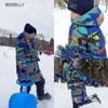 Jacke für Jungen Marke Mit Kapuze Winterjacken Graffiti Camouflage Parkas Für Jugendliche Jungen Dicke Lange Mantel Kinder Kleidung LJ201128