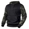 Army Green Men Camouflage Hoodies Autumn Winter Hooded Sweatshirts Male Camo Hoody Hip Hop Streetwear Top 4XL