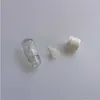 Beyaz Plastik Emniyet Vida CapPlugs DIY 5 ile 22x55 mm Şeffaf Cam Şişeler Esansiyel Yağı boşaltın ml 10 adet