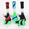 Großhandel Silikon Rig Silikon Pfeifen Handlöffel Pfeife Shisha Bongs Öl Dab Rigs mit Perc DHL