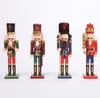 30 cm houten kerstmuskraker soldaten marionet zakka creatieve desktop decoratie grote maat kerst ornamenten tekening walnoten soldaat