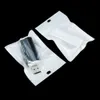 클리어 + 화이트 진주 플라스틱 폴리 opp 포장 지퍼 zip 소매 패키지 아이폰 6 6s 플러스 삼성 갤럭시를위한 케이스에 대 한 PVC 가방