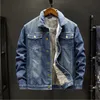 Men Jacke Fashion Mensjean Jacken warmes Fleece Denim Jacke Winter Outwear Mann Cowboy Top Coat Plus Size 5XL 20116