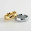 Simple stainless steel smooth Gold band Rings women men Engagement Wedding ring Fashion jewelry will and sandy