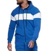 vit svart röd blå armé grön hoodies smal sport cardigan tröja färg matchande mode casual jacka män 2xl 3xl hoodie