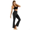 Kobiety Joggers Flare Plus Rozmiar Spodnie Dziewczyna Spodnie Estetyczne Spodnie Spodnie Spodnie Spodnie rozszerzone Szerokie Nogi Spodnie Yoga Spodnie H1221