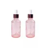 100pcs Pink Glass Essential Oils Perfumes bottles Liquid Reagent Pipette Bottle Eye Dropper Aromatherapy 5ml-100ml wholesale