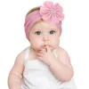 Baby Headbands Flower Bow Akcesoria Do Włosów Dzieci Dziewczyny Nylon Wide Głowy Wrap Dzieci Elastyczny Bowknot Kwiat Pałąk 2 Sztuk Zestaw Kha161