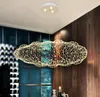 Illuminazione con lampadario a nuvola in filo metallico di design danese per sala da pranzo, bar, moderno hotel villa, lampade a sospensione per interni