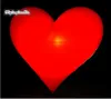 Asılı Aydınlatma Şişme Kalp Çok Boyutlu Kırmızı Hava Üflemeli Kalp Balon Gece Kulübü ve Pub Sevgililer Günü Dekorasyon için LED Işık Ile