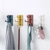 Rotating Adhesive Hooks & Rails Creative Nordic Bathroom Kitchen Hole-Free Wall-Mounted Hanger Key Bag Clothes Hook Home Kitchen Organizer ZL0588