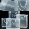 Clear PVC Christmas Gift Bags Frosted Plastic Transparent Packing Handbags Party Favors Fashion Waterproof Sacks New Arrival 1 88gc G2