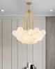 북유럽 버블 볼 유리 샹들리에 조명 디자이너 창조적 간단한 펜던트는 침실 룸 호텔 펜던트 조명을 살고 식사 램프