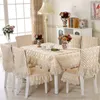 4 colori stampa floreale pizzo tovaglia copertura della sedia stile europeo tovaglia lavabile tovaglia per la decorazione del partito da pranzo copre T200707