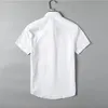 2021 Erkek pamuklu gömlekler siyah beyaz çizgili uzun kollu elbise gömlek ilkbahar sonbahar erkek iş #38