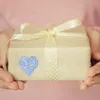 500pcs 롤 1 인치 다채로운 심장 종이 접착 스티커 상자 베이킹 봉투 가방 웨딩 파티 장식 라벨