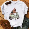 Rosso Labbro Ciglia 3D Stampa T Shirt Donna Manica Corta O Collo Maglietta Allentata 2020 Donne di Modo di Estate Breve Tee Shirt