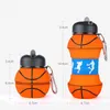 Sport Fold bouteille d'eau Football basket-ball Tennis étanche Portable gel de silice bouilloire voyage bureau école enfants 220329