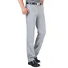 Sommar linne Business casual byxor för män stor storlek manlig mal klassisk andningsbar 9 färger tunn kontor kostym byxor mens 220303