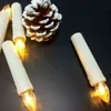 10Pcs Christmas Tree Led Electronic Candle Remote Control Timer Home Decoration Wedding Birthday Flameless New Years Candle Lamp H1222