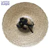 Weme New Big Brim Wheat Straw Sun Hatts for Women 12cm 15cm 18cm Brim Ribbon Bowknot Layies Beach Cap Y200102