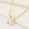 Chains Kikichicc 925 Sterling Silver Letter Name Necklace Initial Alphabet Mini Delicate Small Crystal CZ Long Chain Necklace1