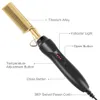 Hårrätare uppvärmningskam Smidig järnrätning Borste Korrugering Curling Iron Hair Curler Comb Multifunktion Användning314i4503366