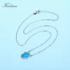 Kaletine Opal Hamsa Hand of Fatima charme authentique 925 Collier pendentif en argent sterling